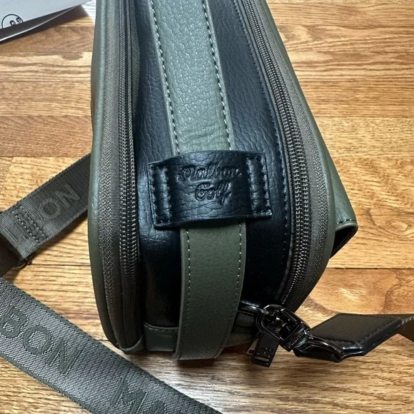 NEW Malbon Golf Crossbody Bag in olive green and black - Picture 5 of 10